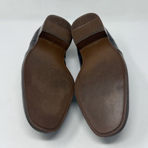 Permasole Loafers Shoes Mens 9.5 EEE Brown Leather Slip On Dress Vintage USA main image 4